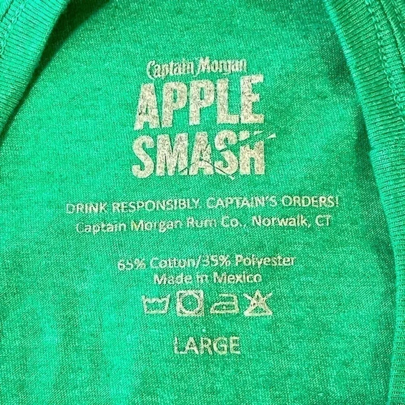 Womens How Bout Them Apples Smash Captain Morgan rum t shirt - Picture 5 of 9